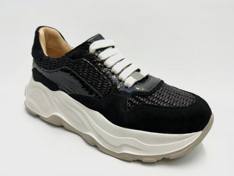 LAURA BELLARIVA SNEAKER 2120-25 RAFIA NERO