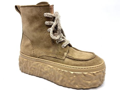 AGL STIEFELETTE MAGMA WING D776512 TAUPE-HEMP